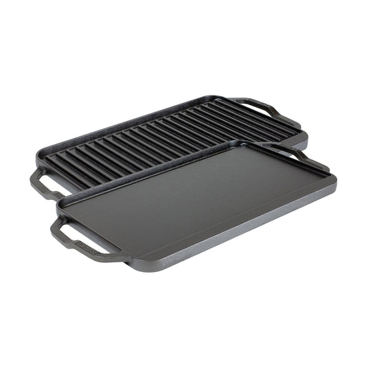 Professional-grade reversible non-stick griddle from Lodge Chef Collection, 50x25cm